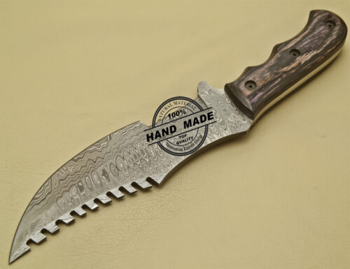 Damascus Tracker Knife Custom Handmade Damascus Steel Hunting Tracker Knife With Leather Sheaths 925 - Image 4
