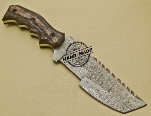 Damascus Tracker Knife Custom Handmade Damascus Steel Knife 928 - Image 4