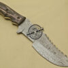 Damascus Tracker Knife Custom Handmade Damascus Steel Hunting Tracker Knife With Leather Sheaths 925 - Image 5