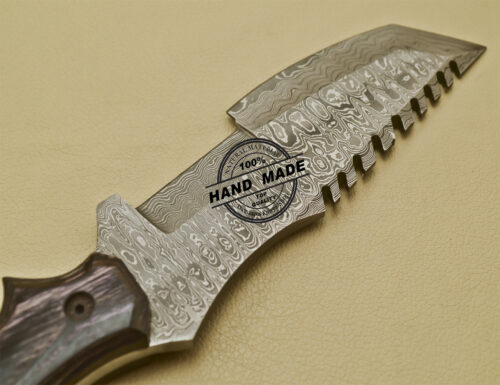 Damascus Tracker Knife Custom Handmade Damascus Steel Knife 928 - Image 5