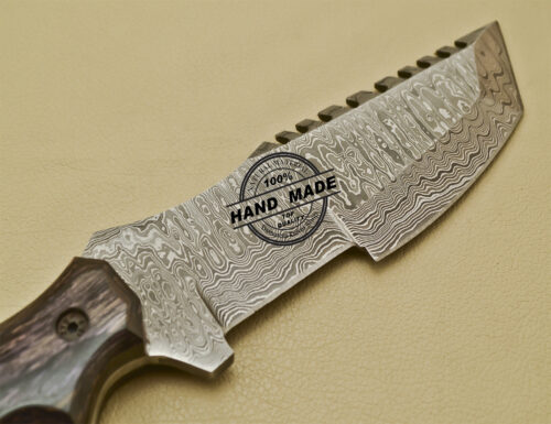 Damascus Tracker Knife Custom Handmade Damascus Steel Knife 928 - Image 6