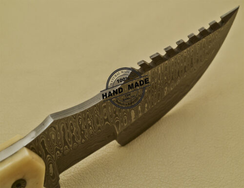 Damascus Tracker Knife Custom Handmade Damascus Steel Knife 929 - Image 7
