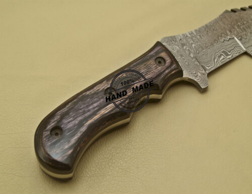 Damascus Tracker Knife Custom Handmade Damascus Steel Hunting Tracker Knife With Leather Sheaths 925 - Image 8