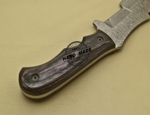 Damascus Tracker Knife Custom Handmade Damascus Steel Hunting Tracker Knife With Leather Sheaths 925 - Image 9