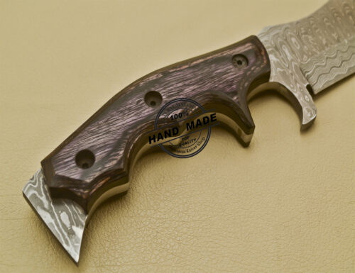 Damascus Tracker Knife Custom Handmade Damascus Steel Hunting Tracker Knife With Leather Sheaths 927 - Image 8