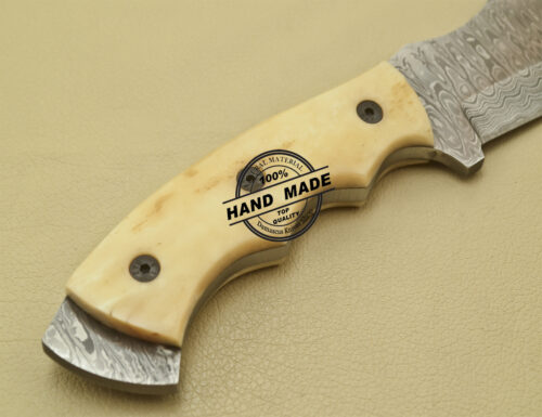 Damascus Tracker Knife Handmade Damascus Steel Knife With Bone Handle 930 - Image 8