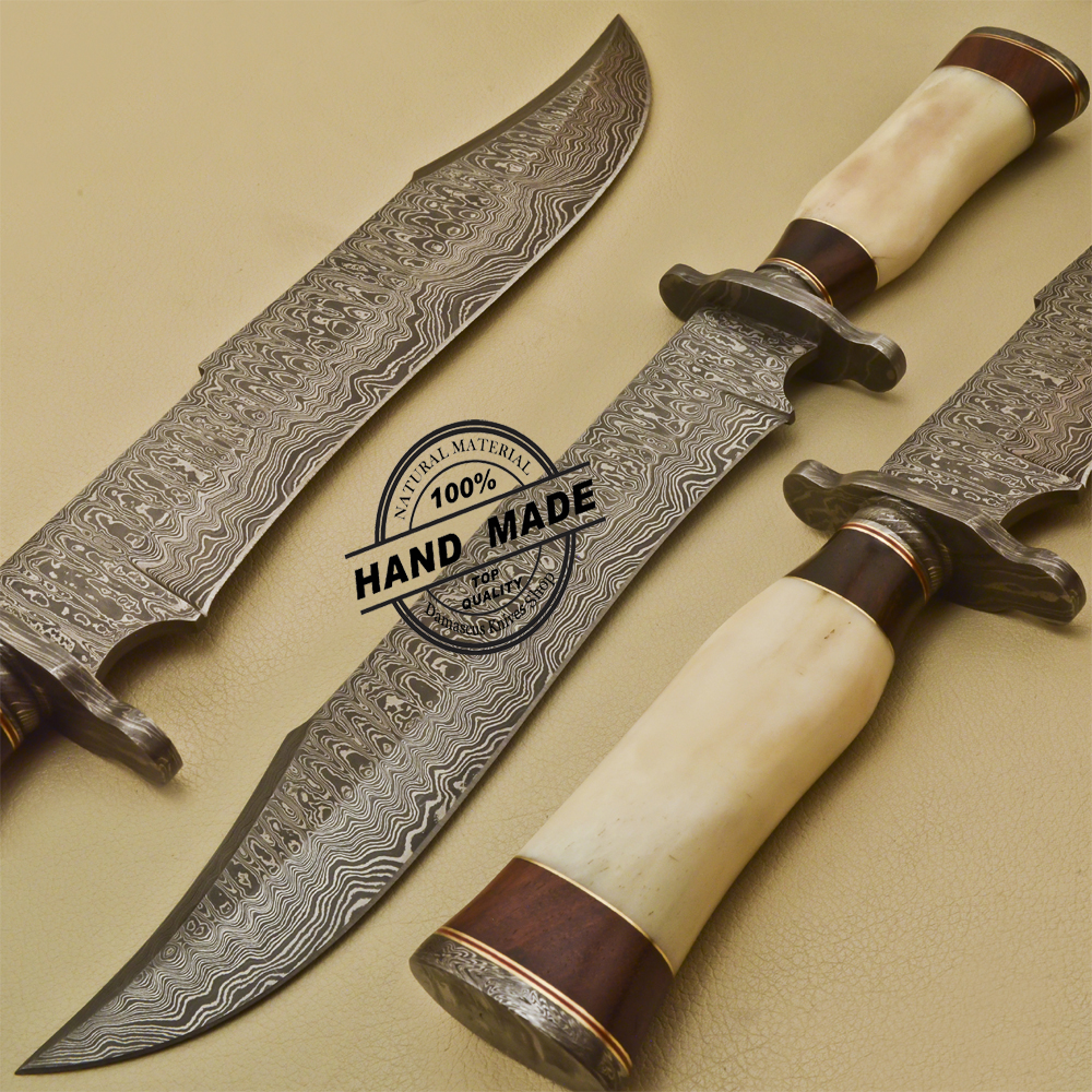 Damascus Bowie Knife