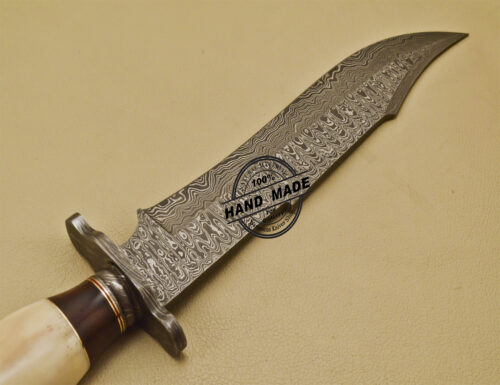 Damascus Bowie Knife Custom Handmade Damascus Steel Knife 957 - Image 6