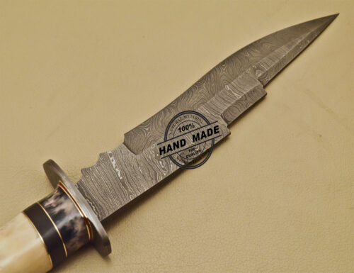 Damascus Bowie Knife Custom Handmade Damascus Steel Hunting Knife 958 - Image 7