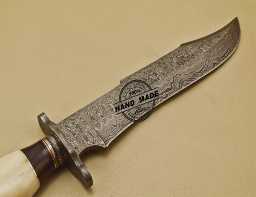 Damascus Bowie Knife Custom Handmade Damascus Steel Knife 957 - Image 7