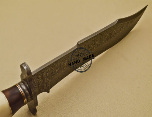 Damascus Bowie Knife Custom Handmade Damascus Steel Knife 957 - Image 8
