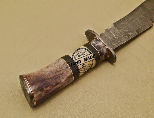 Damascus Bowie Knife Custom Handmade Damascus Steel Hunting Knife 958 - Image 10