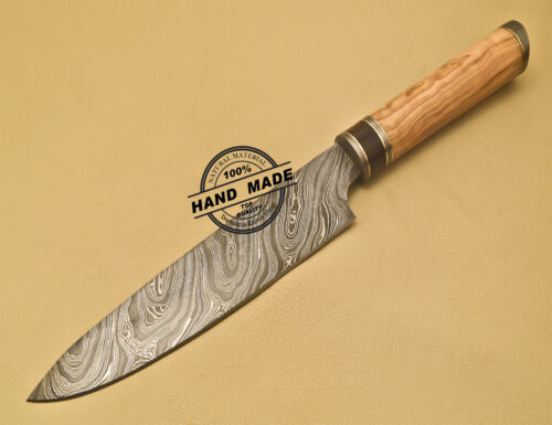 Damascus Kitchen Knife Custom Handmade Damascus Steel Knife 952 - Image 3