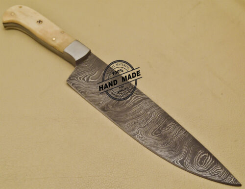 Damascus Kitchen Knife Custom Handmade Damascus Steel Chef Kitchen Knife 950 - Image 4