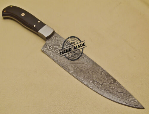Damascus Kitchen Knife Custom Handmade Damascus Steel Knife 951 - Image 4