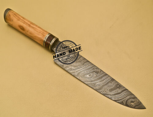 Damascus Kitchen Knife Custom Handmade Damascus Steel Knife 952 - Image 4
