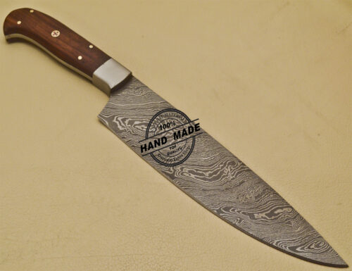 Damascus Kitchen Knife Custom Handmade Damascus Steel Knife 949 - Image 4