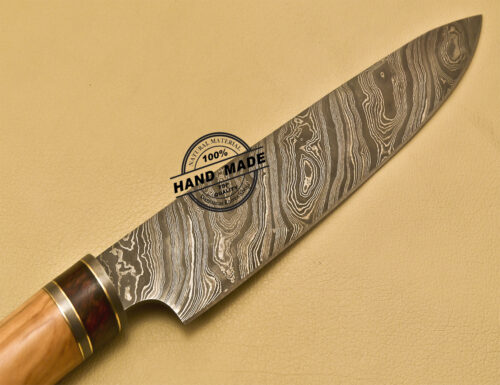 Damascus Kitchen Knife Custom Handmade Damascus Steel Knife 952 - Image 5