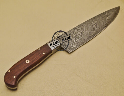 Damascus Kitchen Knife Custom Handmade Damascus Steel Knife 949 - Image 5