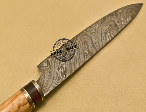 Damascus Kitchen Knife Custom Handmade Damascus Steel Knife 952 - Image 6