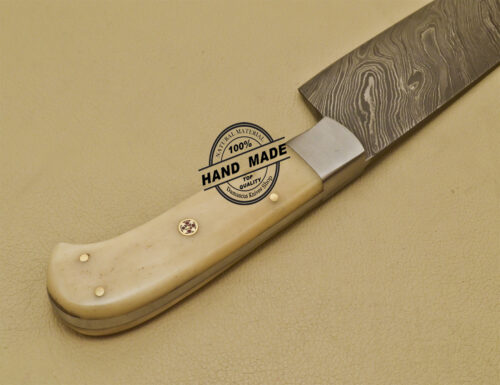 Damascus Kitchen Knife Custom Handmade Damascus Steel Chef Kitchen Knife 950 - Image 7