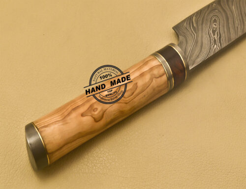 Damascus Kitchen Knife Custom Handmade Damascus Steel Knife 952 - Image 7