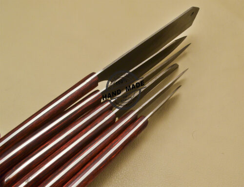 Lot Of 6 PCs Damascus Kitchen Set Custom Handmade Damascus Steel Kitchen Set 955 - Image 7