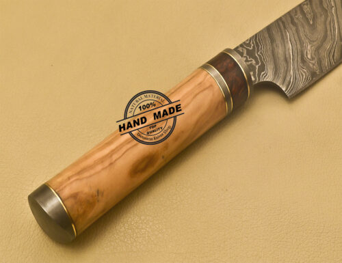 Damascus Kitchen Knife Custom Handmade Damascus Steel Knife 952 - Image 8