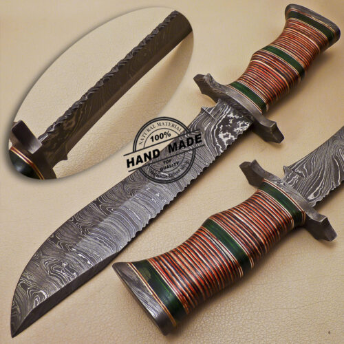 Damascus Bowie Knife