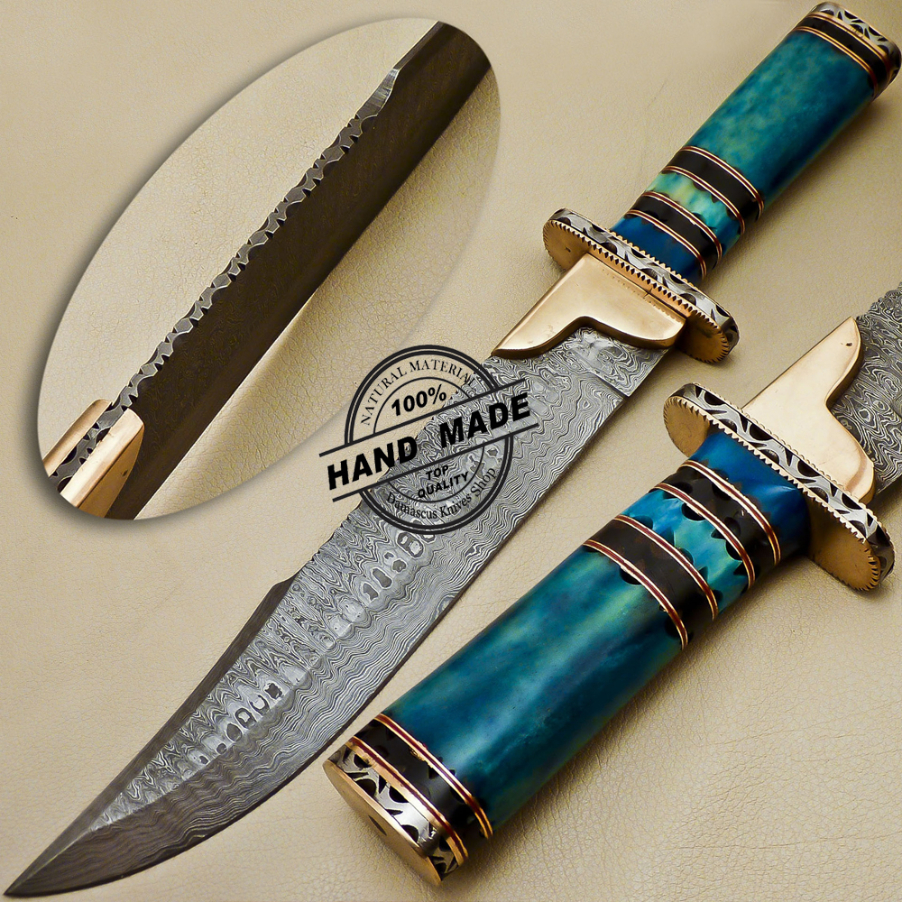 Damascus Bowie Knife