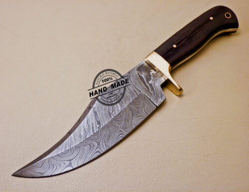 11 Inch Damascus Skinner Knife Custom Handmade Damascus Steel Knife 1012 - Image 3