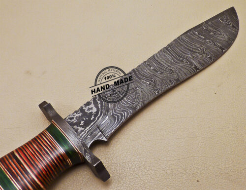 Damascus Bowie Knife Custom Handmade Damascus Steel Knife 994 - Image 6