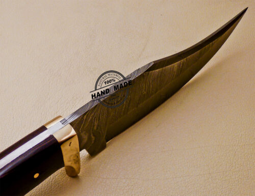 11 Inch Damascus Skinner Knife Custom Handmade Damascus Steel Knife 1012 - Image 6