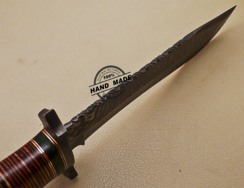 Damascus Bowie Knife Custom Handmade Damascus Steel Knife 994 - Image 7