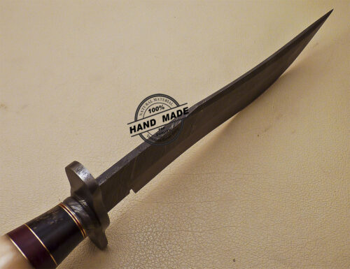 Damascus Bowie Knife Custom Handmade Damascus Steel Hunting Knife 995 - Image 7