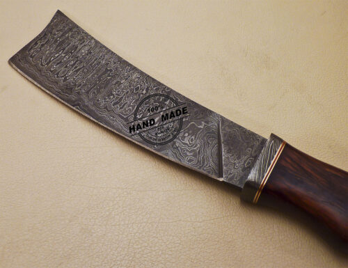 Damascus Cleaver Butcher Knife Custom Handmade Damascus Steel Kitchen Knife 997 - Image 6