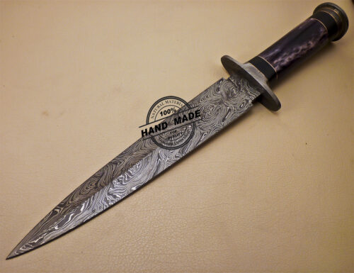 Fixed Blade Damascus Dagger Knife Custom Handmade Damascus Steel Knife 992 - Image 3