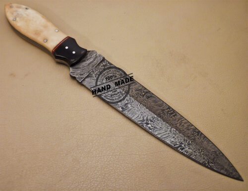 Damascus Dagger Knife Custom Handmade Damascus Steel Knife 993 - Image 4