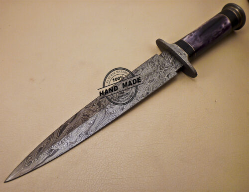 Fixed Blade Damascus Dagger Knife Custom Handmade Damascus Steel Knife 992 - Image 4