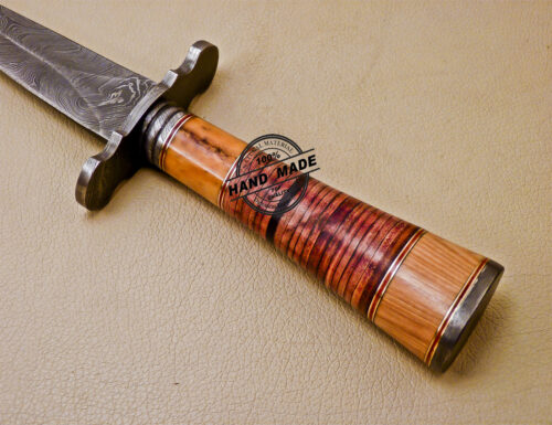 Damascus Dagger Knife Custom Handmade Damascus Steel Knife 1002 - Image 6
