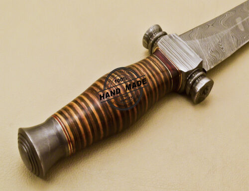 Damascus Dagger Knife Custom Handmade Damascus Steel Hunting Knife 1001 - Image 7