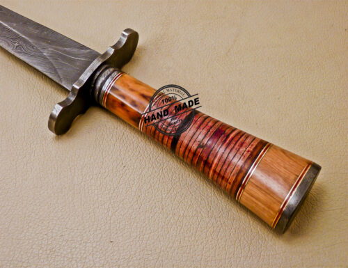 Damascus Dagger Knife Custom Handmade Damascus Steel Knife 1002 - Image 7