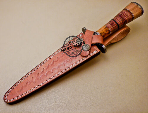Damascus Dagger Knife Custom Handmade Damascus Steel Knife 1002 - Image 8