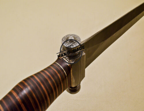 Damascus Dagger Knife Custom Handmade Damascus Steel Hunting Knife 1001 - Image 9