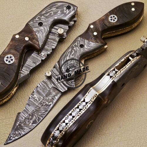 Damascus Folding Knife