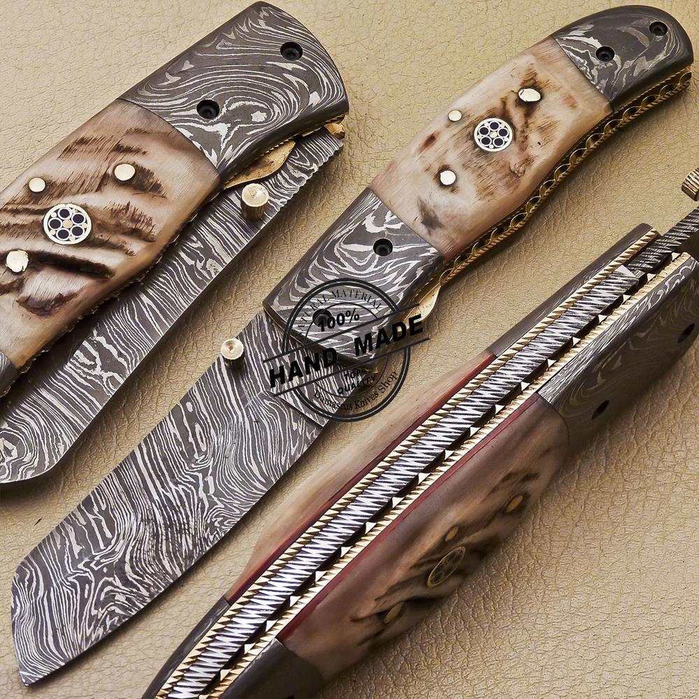 Damascus Folding Knife