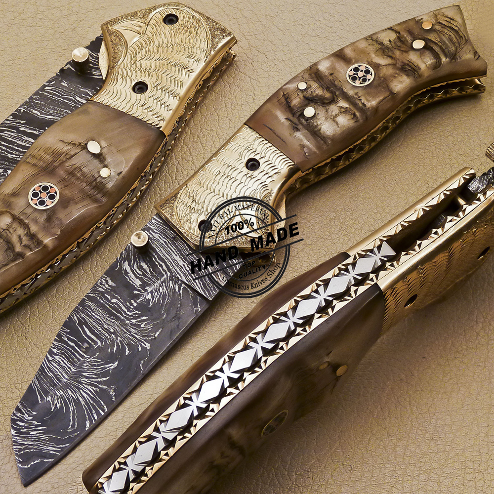 Damascus Folding Knife