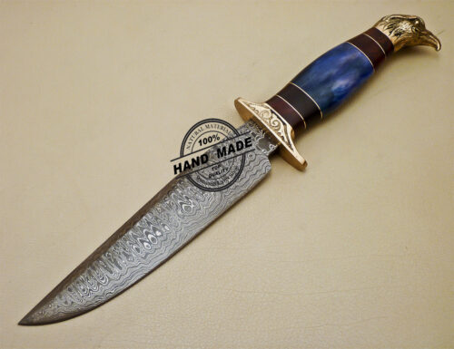 Damascus Hunting Knife Custom Handmade Damascus Steel Knife 964 - Image 3