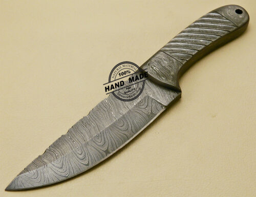 Full Damascus Skinner Knife Custom Handmade Damascus Steel Hunting Knife 1029 - Image 3