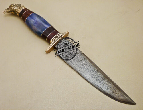 Damascus Hunting Knife Custom Handmade Damascus Steel Knife 964 - Image 4